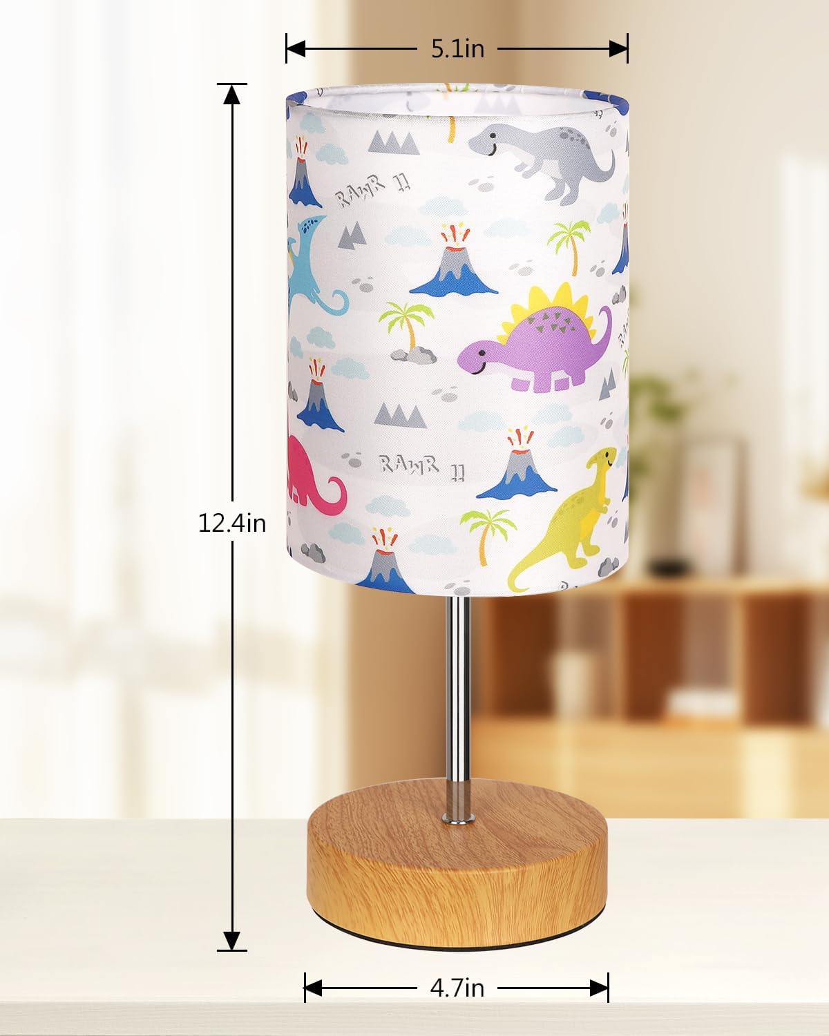 DwellGlow: Touch Table Lamps for Bedroom Set of 2, Bedside Nightstand Lamps with USB Port and Power Outlet, 3 Way Dimmable White Lamp for Living Room Nursery Room, Warm White Bulbs Included