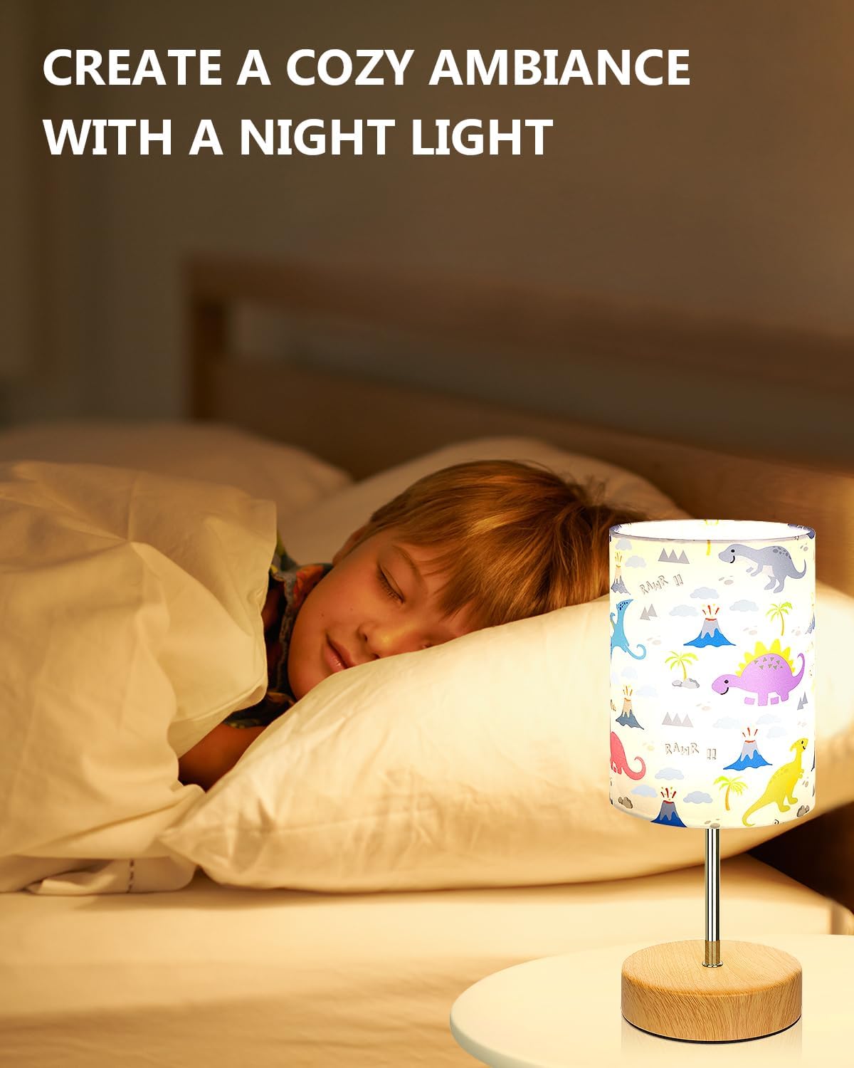 DwellGlow: Touch Table Lamps for Bedroom Set of 2, Bedside Nightstand Lamps with USB Port and Power Outlet, 3 Way Dimmable White Lamp for Living Room Nursery Room, Warm White Bulbs Included